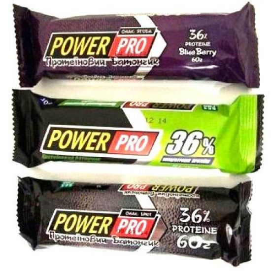 Батончик 36% 60g, PowerPro картинка Батончик 36% 60g, PowerPro фото