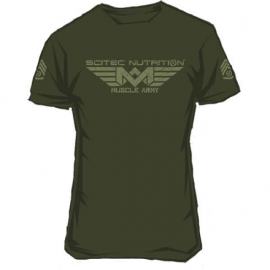 T-Shirt Muscle Army Green, Scitec Nutrition фото
