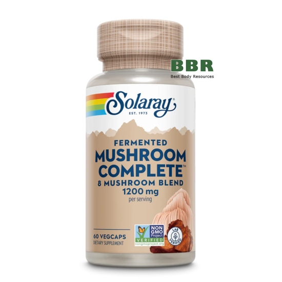 Fermented Mushroom Complete 1200mg 60 Veg Caps, Solaray картинка Fermented Mushroom Complete 1200mg 60 Veg Caps, Solaray фото