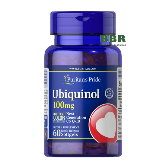 Ubiquinol CoQ10 100mg 60 Softgels, Puritans Pride фото