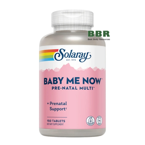 Baby Me Now Pre-Natal Multi 150 Tabs, Solaray картинка Baby Me Now Pre-Natal Multi 150 Tabs, Solaray фото