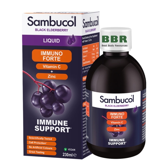 Immune Support Immuno Forte 230ml, Sambucol картинка Immune Support Immuno Forte 230ml, Sambucol фото