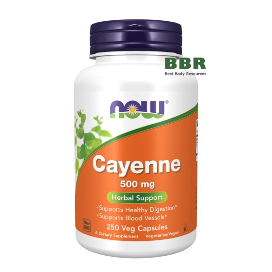 Cayenne 500mg 250 Veg Caps, NOW Foods фото