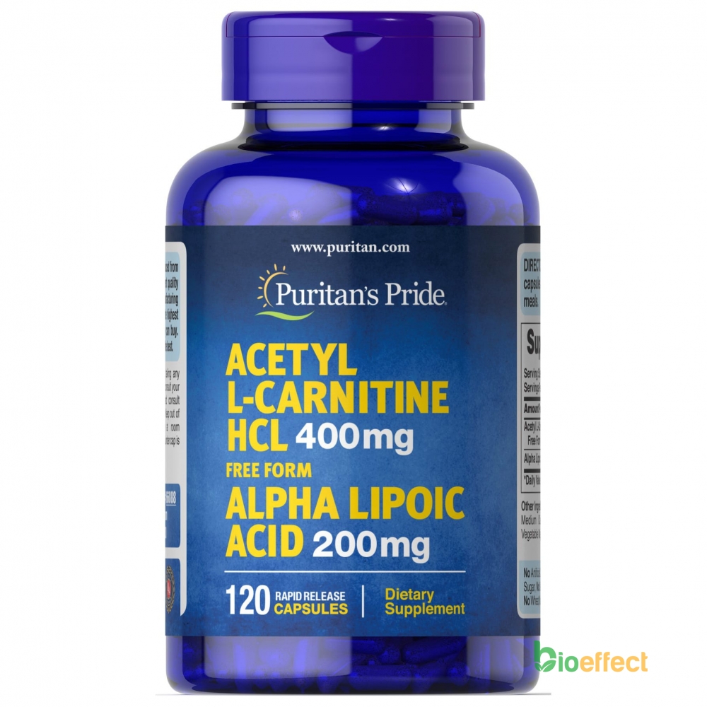 Acetyl L-Carnitine 500mg 60 Caps, Puritans Pride.
