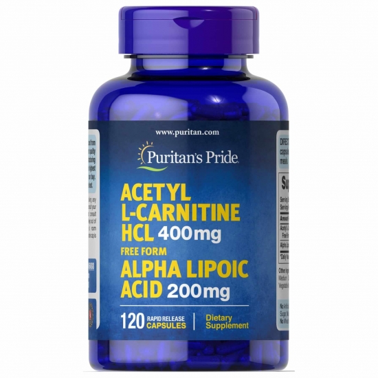 Acetyl L-Carnitine 500mg 60 Caps, Puritans Pride картинка Acetyl L-Carnitine 500mg 60 Caps, Puritans Pride фото