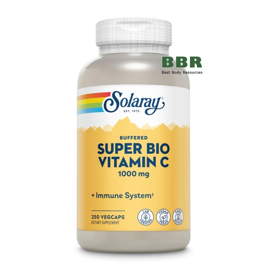 Super Bio Vitamin C 1000mg 250 Veg Caps, Solaray картинка Super Bio Vitamin C 1000mg 250 Veg Caps, Solaray фото