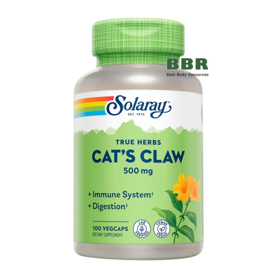 Cats Claw 500mg 100 Veg Caps, Solaray фото