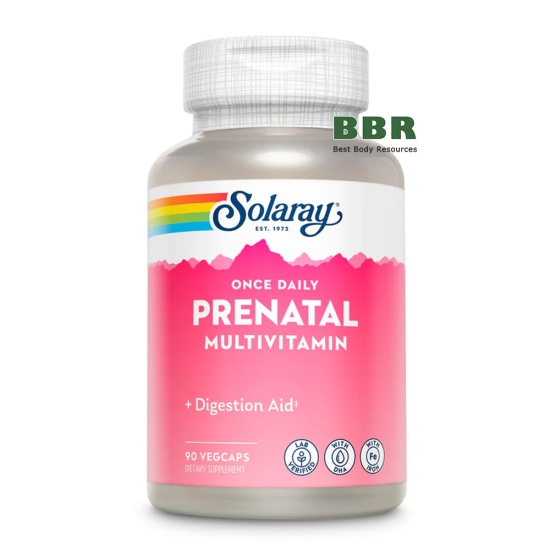 Once Daily Prenatal Multivitamin 90 Veg Caps, Solaray картинка Once Daily Prenatal Multivitamin 90 Veg Caps, Solaray фото
