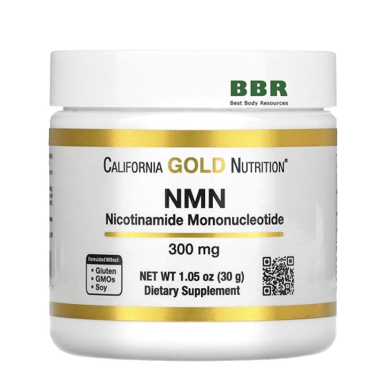 NMN Nicotinamide Mononucleotide 300mg 30g, California GOLD Nutrition фото