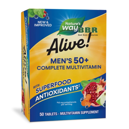 Alive Men's 50+ Complete Multivitamin 50 Tabs, Nature's Way фото