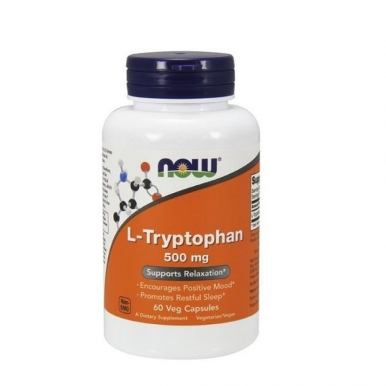 L-Tryptophan 500mg 60 Veg Caps, NOW Foods фото
