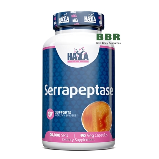 Serrapeptase 40000 90 Veg Caps, Haya Labs фото