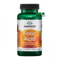 Folic Acid 800mcg 250 Caps, Swanson