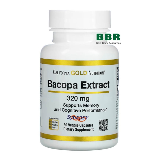 Bacopa Extract 320mg 30 Veg Caps, California GOLD Nutrition фото