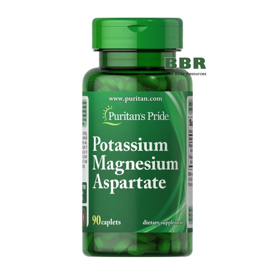 Potassium Magnesium Aspartate 90 Tabs, Puritans Pride фото