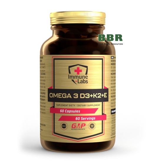 Omega 3 D3 K2 MK7 plus Vit E 60 Caps, Immune Labs фото