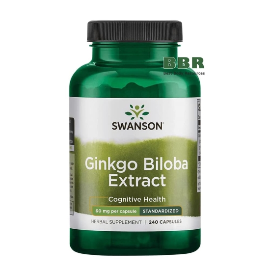 Ginkgo Biloba Extract 60mg 240 Caps, Swanson фото
