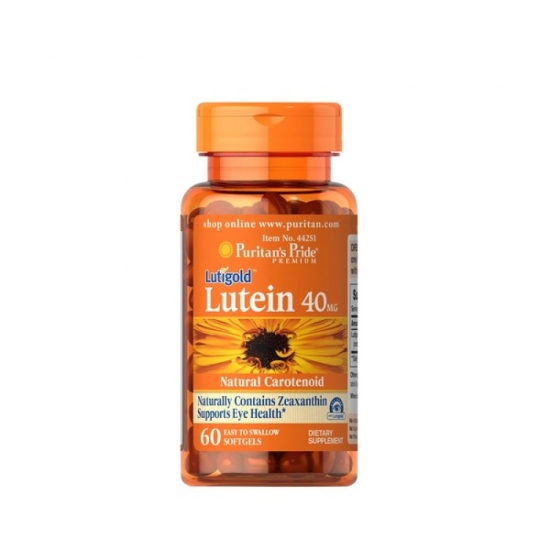 Lutein 40mg with Zeaxanthin 60 Softgels, Puritans Pride фото
