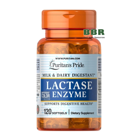 Lactase Enzyme 120 Softgels, Puritans Pride фото