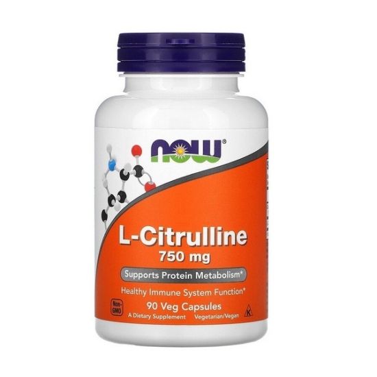 L-Citrulline 750mg 90 Veg Caps, NOW Foods фото