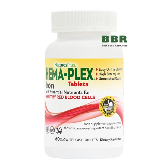Hema-Plex 60 Tabs, Natures Plus фото