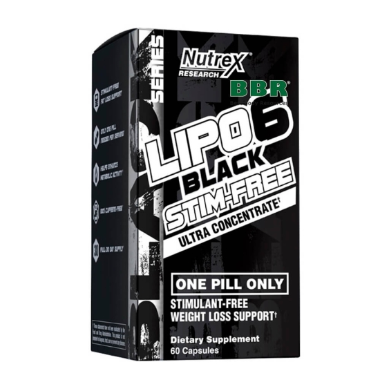 Lipo-6 Black Stim-Free Ultra Concentrate 60 Caps, Nutrex фото