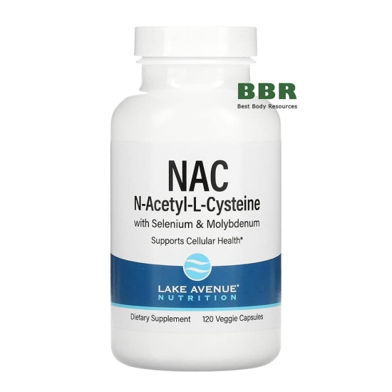 NAC N-Acetyl-L-Cysteine with Selenium 120 Veg Caps, Lake Avenue фото