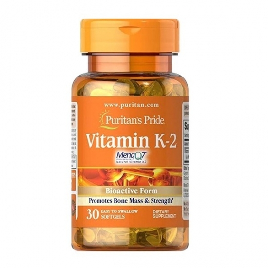 Vitamin K-2 MenaQ7 100mcg 30 Softgels, Puritans Pride картинка Vitamin K-2 MenaQ7 100mcg 30 Softgels, Puritans Pride фото