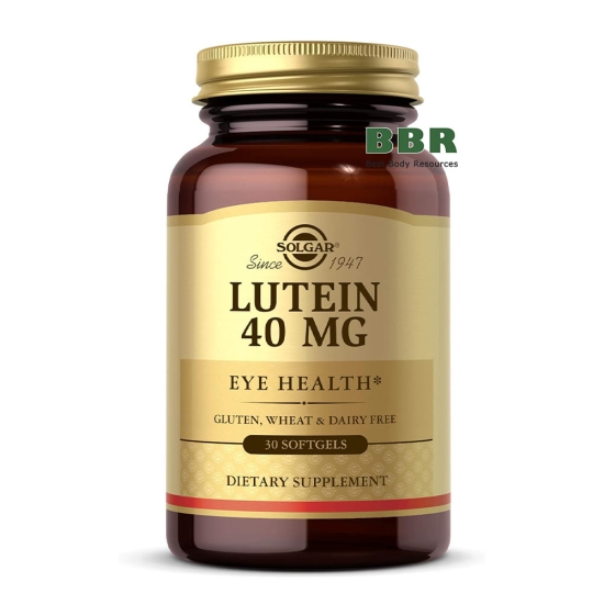 Lutein 40mg Eye Health 30 Softgels, Solgar фото