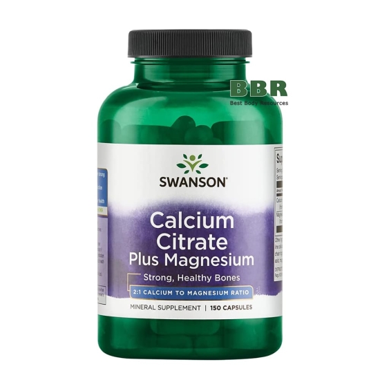 Calcium Citrate Plus Magnesium 150 Caps, Swanson фото