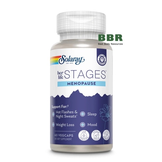 Her Life Stages Menopause 60 Veg Caps, Solaray фото