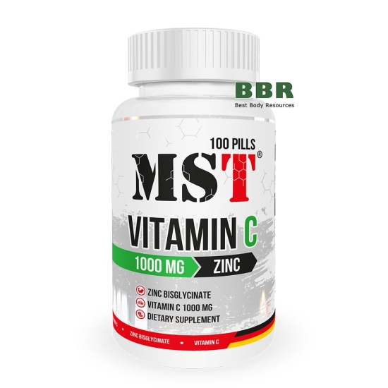 Vitamin C 1000mg + Zinc 100 Tabs, MST картинка Vitamin C 1000mg + Zinc 100 Tabs, MST фото