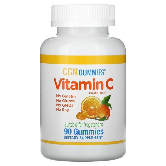 Vitamin C Orange Flavor 90 Gummies, California GOLD Nutrition фото