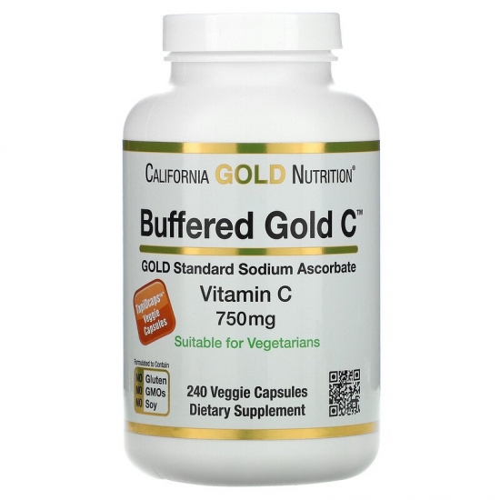 Buffered Vitamin C 750mg 60 Veg Caps, California GOLD Nutrition фото