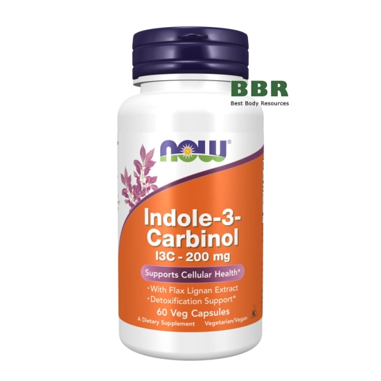 Indole-3-Carbinol 200mg 60 Veg Caps, NOW Foods фото