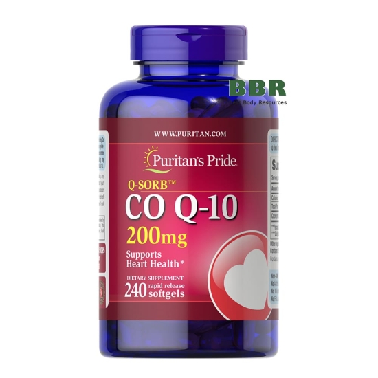CoQ10 200mg 240 Softgels, Puritans Pride фото