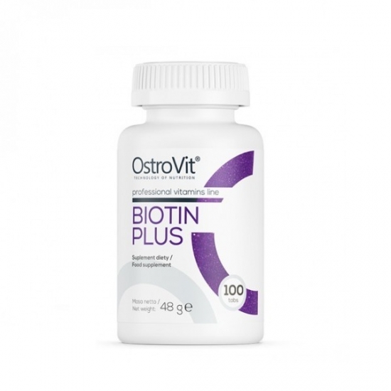 Biotin Plus 100 Tabs, OstroVit фото