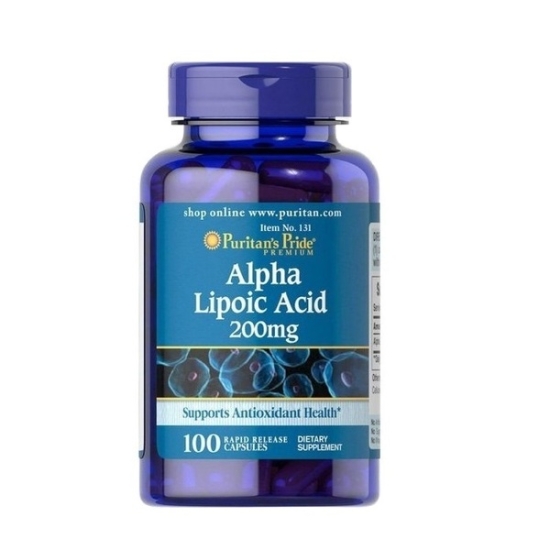 Alpha Lipoic Acid 200mg 100 Caps, Puritans Pride фото