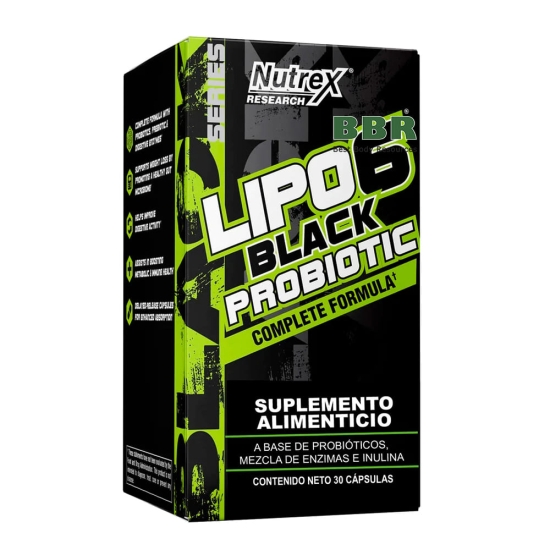 Lipo 6 Black Probiotic 30 Caps, Nutrex фото