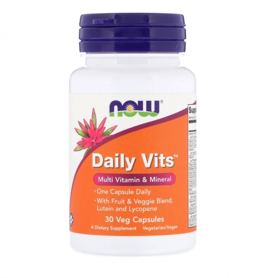 Daily Vits 30 Caps, NOW Foods фото