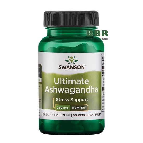 Ultimate Ashwagandha KSM-66 250mg 60 Veg Caps, Swanson фото