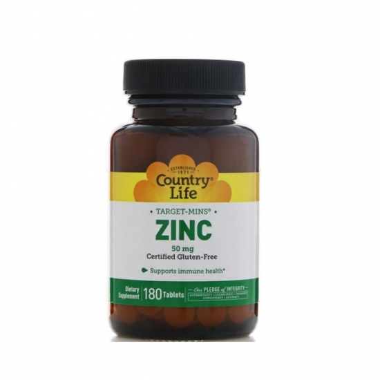 Zinc 50mg 180 Tabs, County Life фото