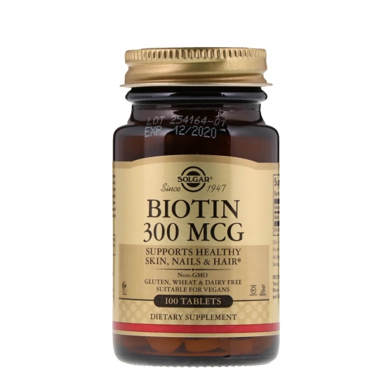 Biotin 300mcg 100 Tabs, Solgar картинка Biotin 300mcg 100 Tabs, Solgar фото