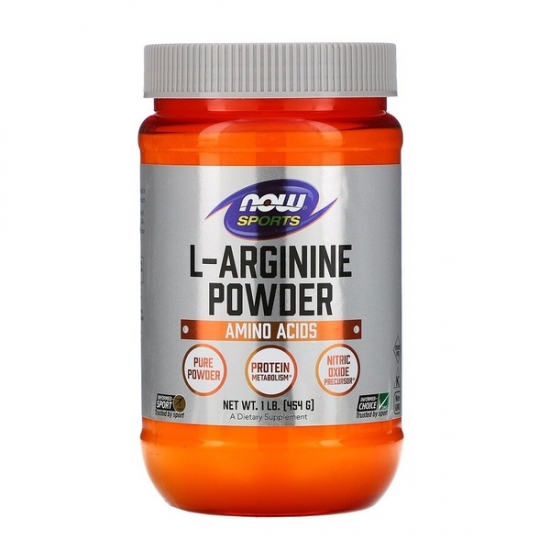 L-Arginine Powder 454g, NOW Foods (Unflavored) фото