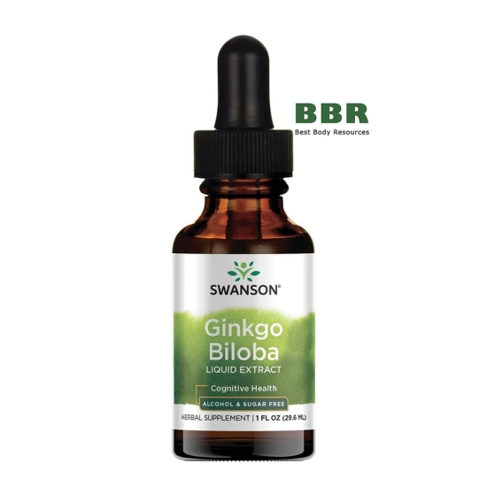Liquid Ginkgo Biloba Extract 250mg 29ml, Swanson фото