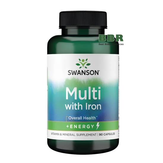 Multi with Iron Energy 90 Caps, Swanson фото