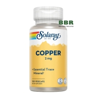 Copper 2mg 100 Veg Caps, Solaray