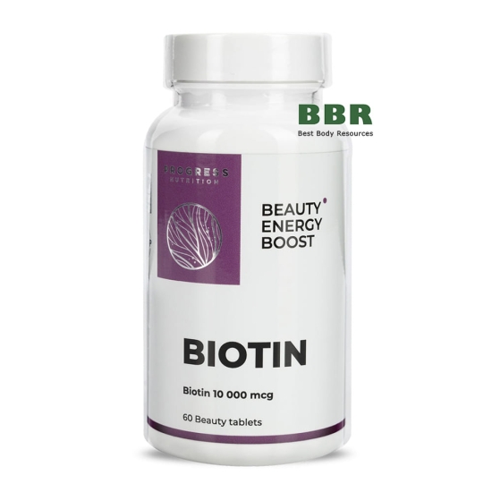 Biotin 10000mcg 60 Tabs, Progress Nutrition картинка Biotin 10000mcg 60 Tabs, Progress Nutrition фото
