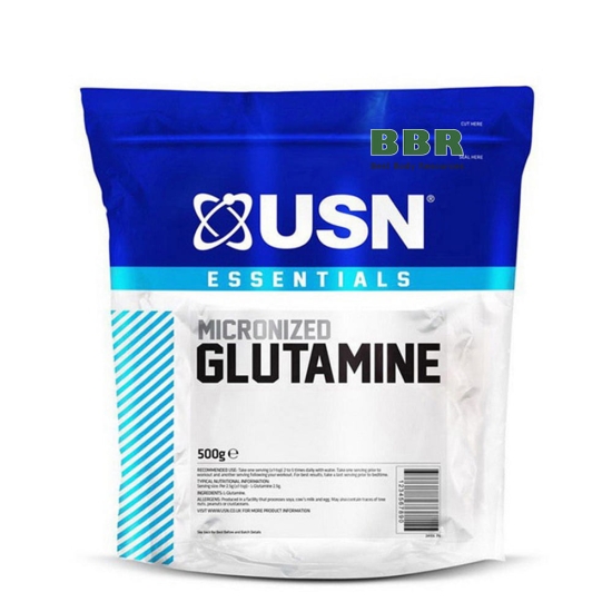 Essentials Micronized Glutamine 500g, USN картинка Essentials Micronized Glutamine 500g, USN фото