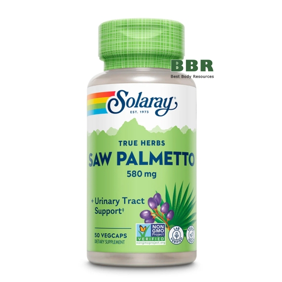 Saw Palmetto 580mg 50 Veg Caps, Solaray картинка Saw Palmetto 580mg 50 Veg Caps, Solaray фото